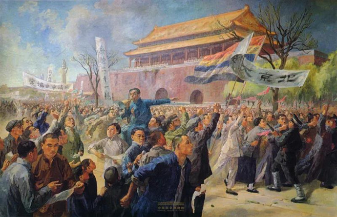 周令釗《五四運(yùn)動》油畫，1951年，中國國家博物館藏.jpg